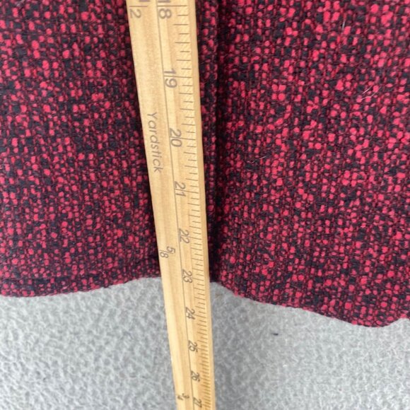 LOFT Blazer Womens 6 Red Black Wool Blend Button Up Pockets Office Career Work - Picture 9 of 10